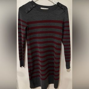Loft Striped Sweater Dress XSP